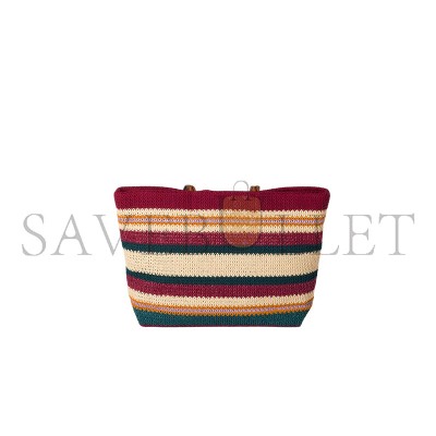 MIU MIU RAFFIA EFFECT WOVEN TOTE BAG 5BG228 (40*34*16cm)